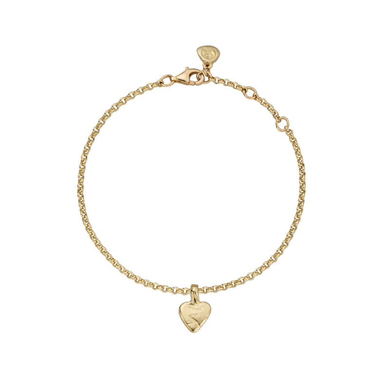 Gold Baby Heart Chain Bracelet