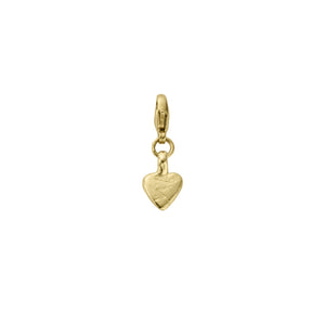 Gold Baby Heart Lobster Charm