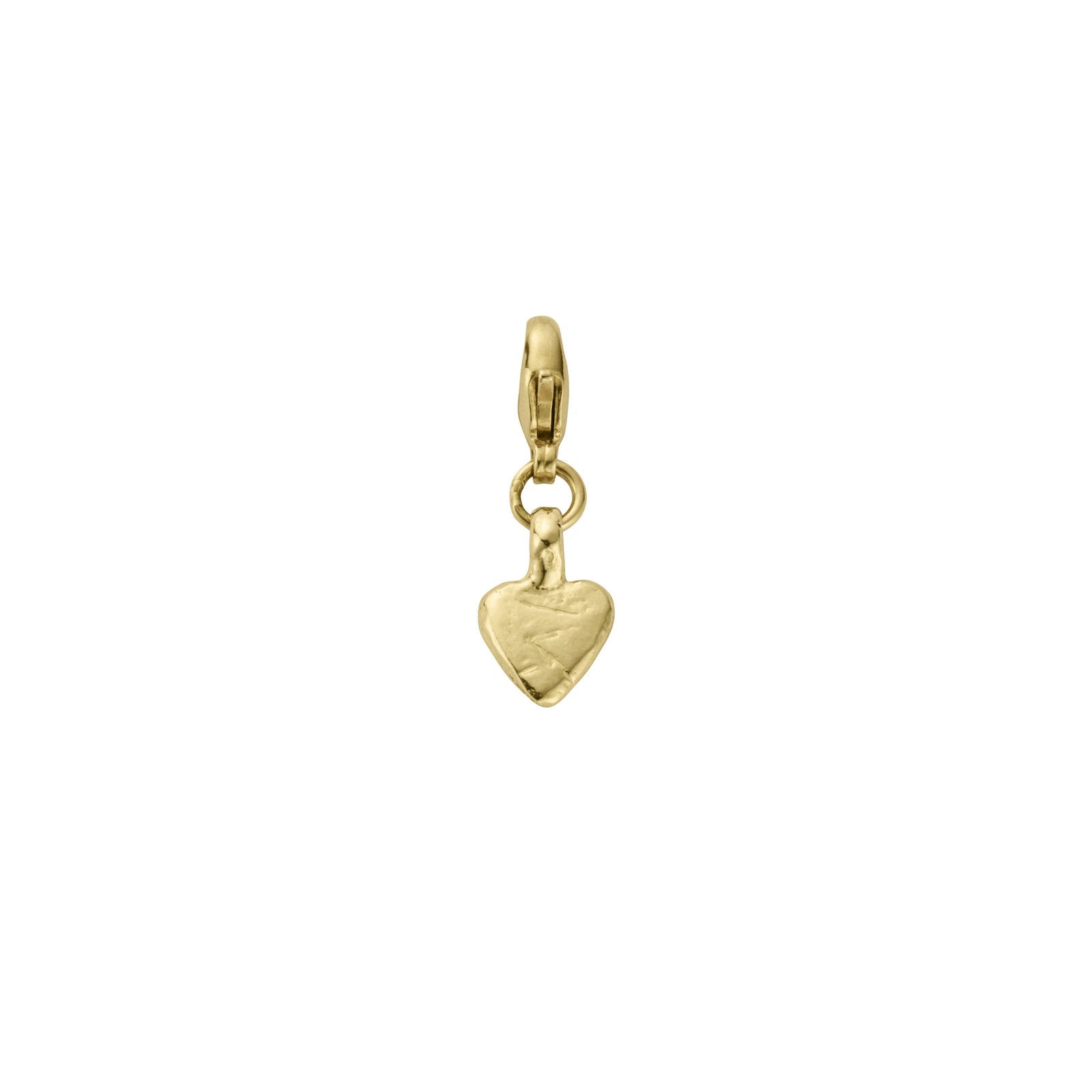 Gold Baby Heart Lobster Charm