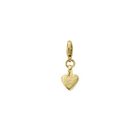 Gold Baby Heart Lobster Charm