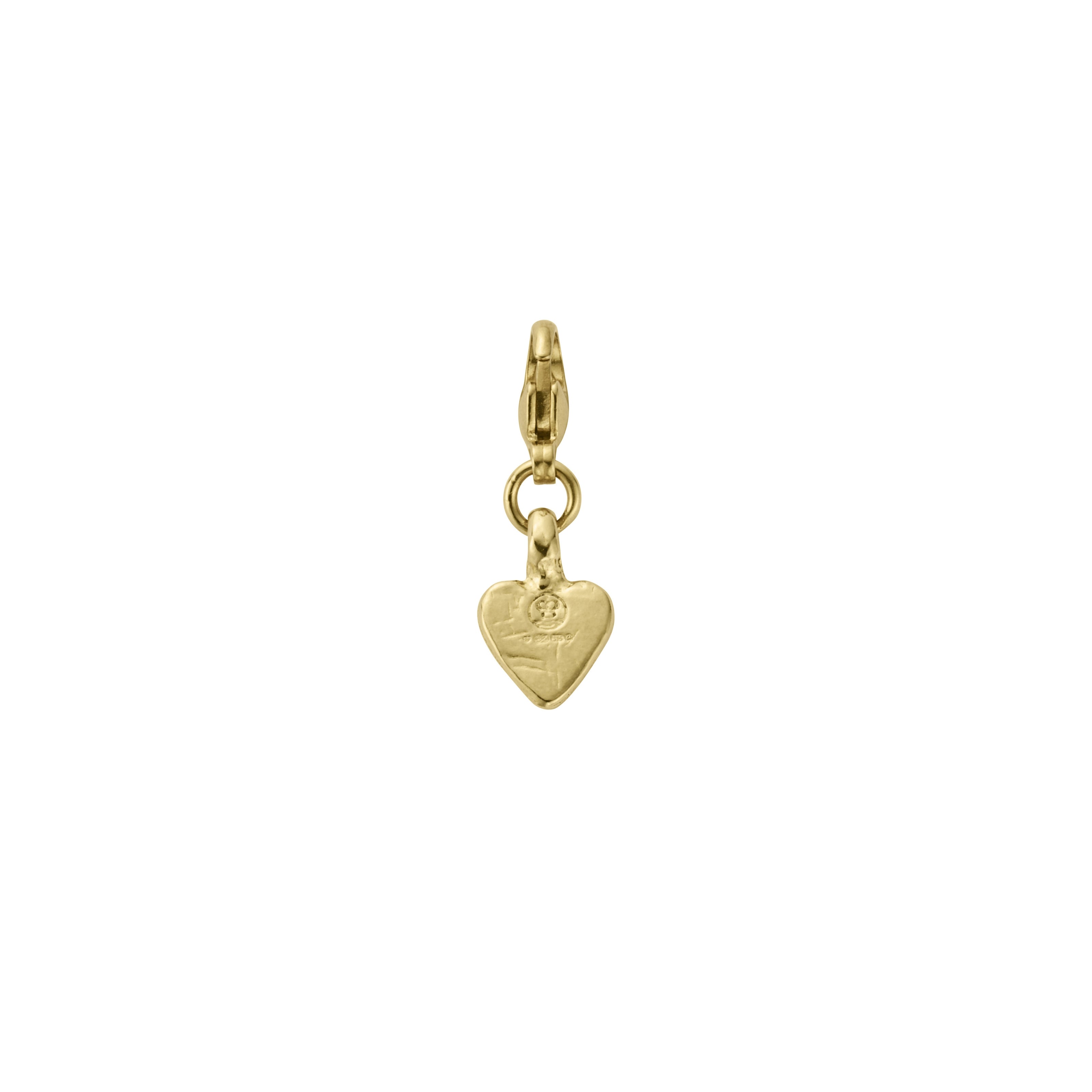 Gold Baby Heart Lobster Charm