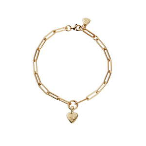 Gold Baby Heart Trace Chain Bracelet