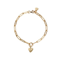 Gold Baby Heart Trace Chain Bracelet