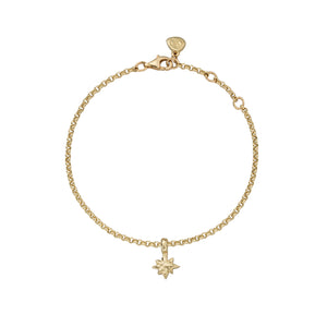 Gold Baby North Star Chain Bracelet