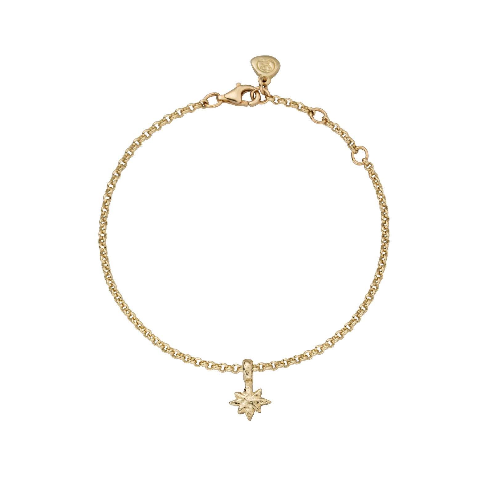 Gold Baby North Star Chain Bracelet