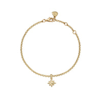 Gold Baby North Star Chain Bracelet
