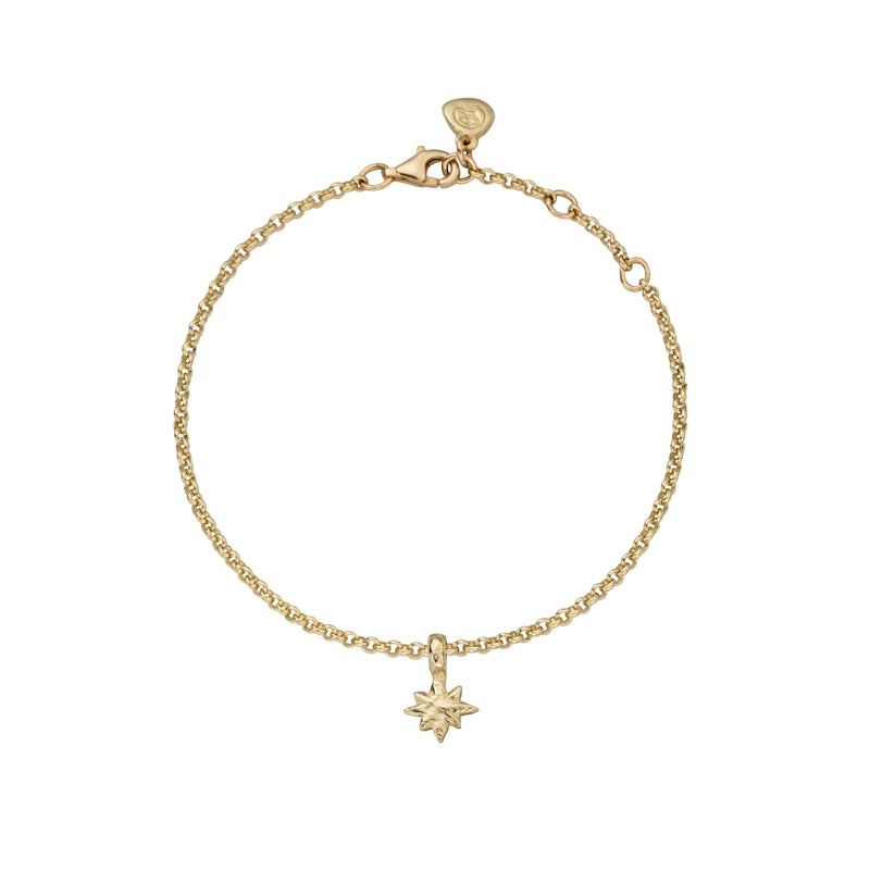Gold Baby North Star Chain Bracelet