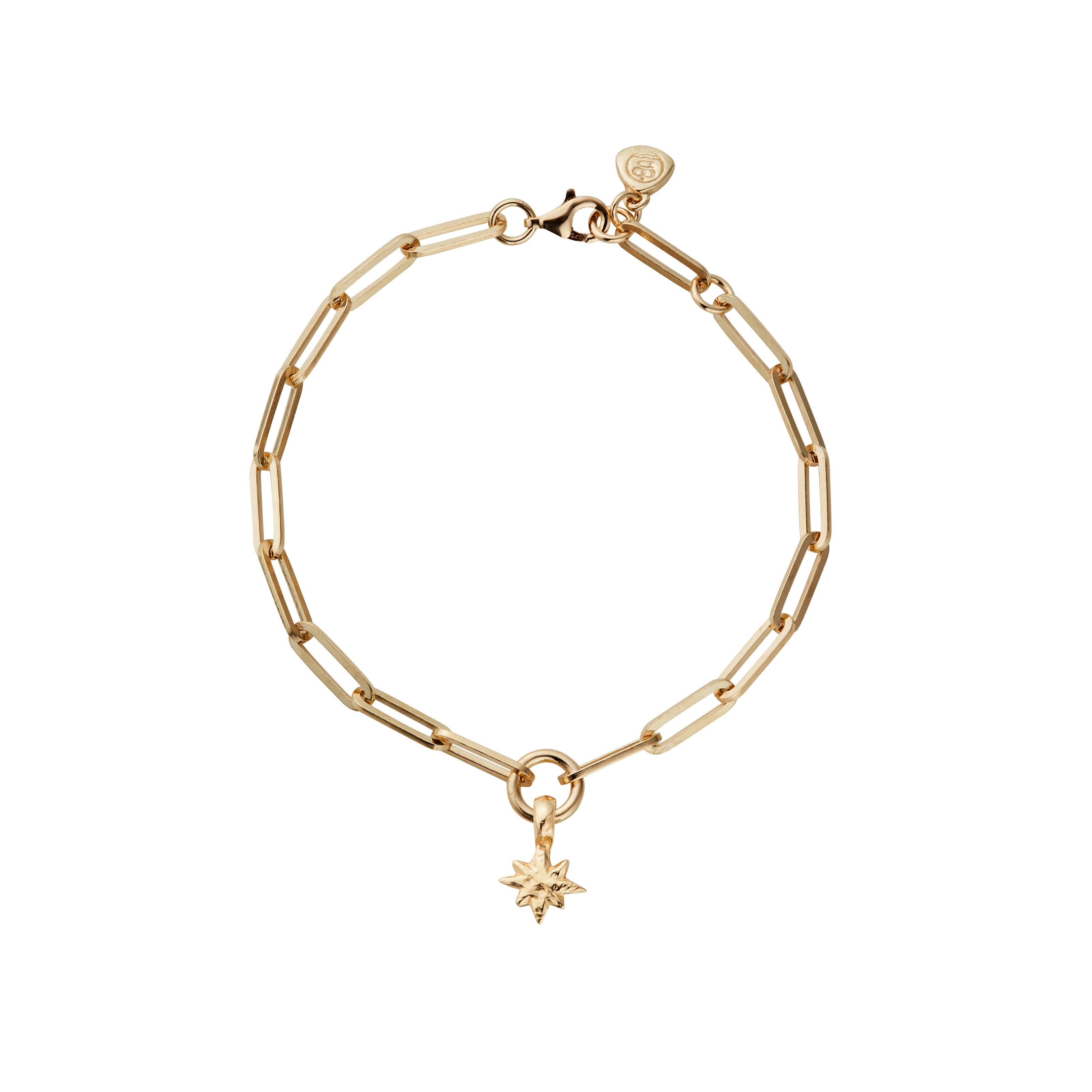Gold Baby North Star Trace Chain Bracelet