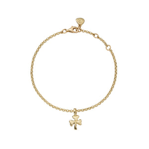 Gold Baby Shamrock Chain Bracelet