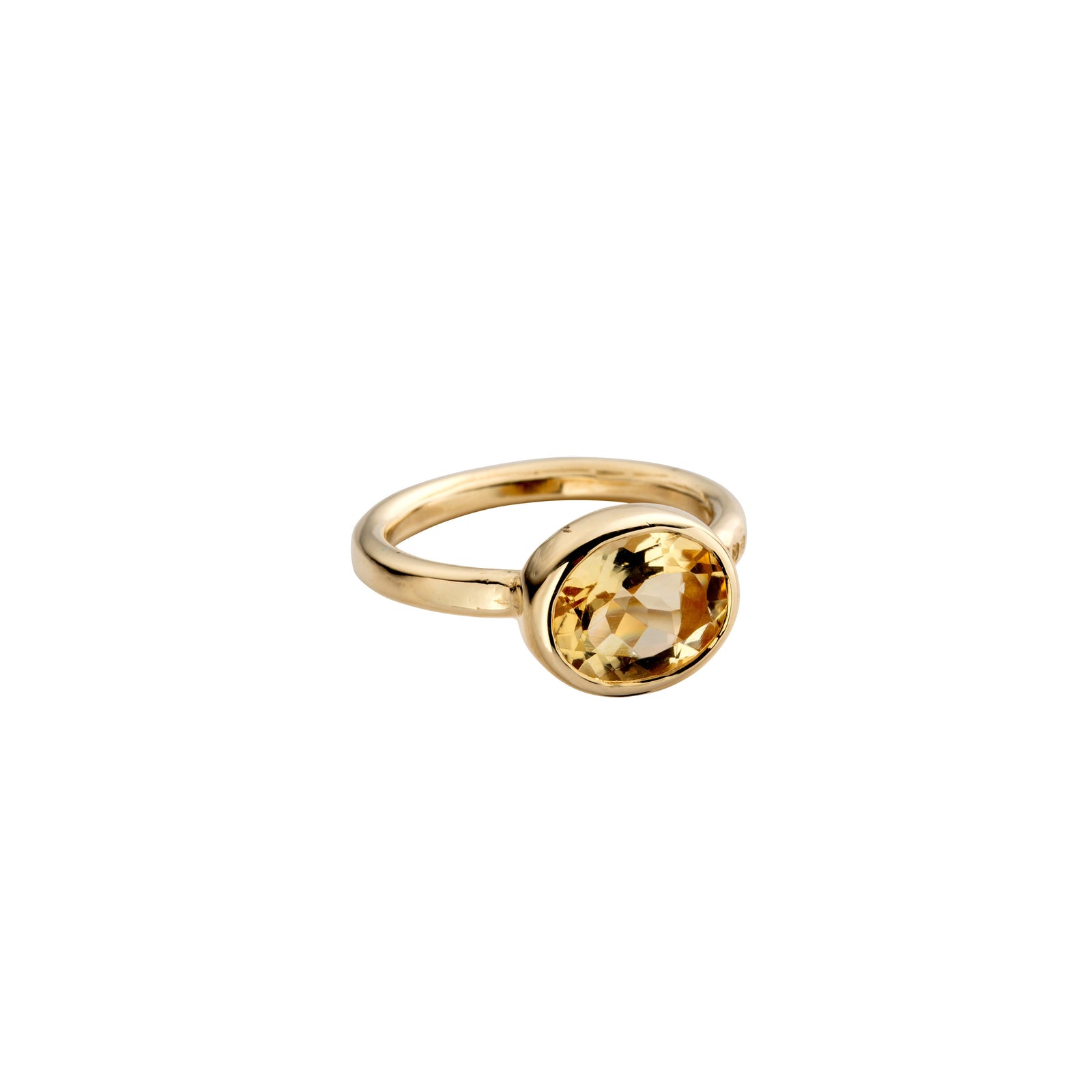 Gold Citrine Baby Treasure Ring