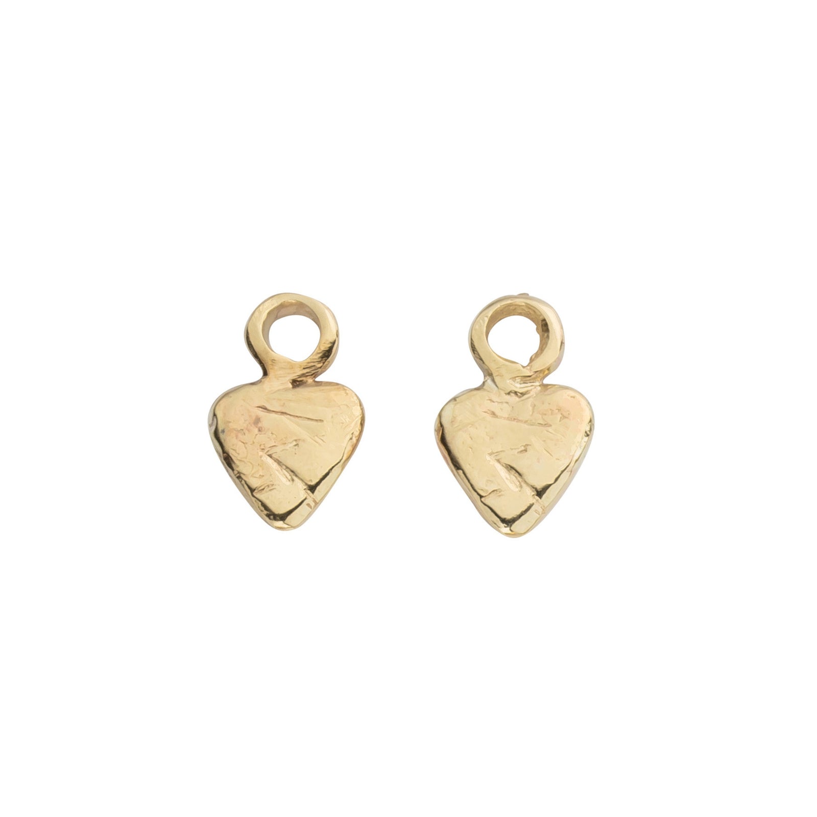 Gold Baby Heart Earring Charms