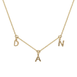 Gold Fixed Alphabet Necklace