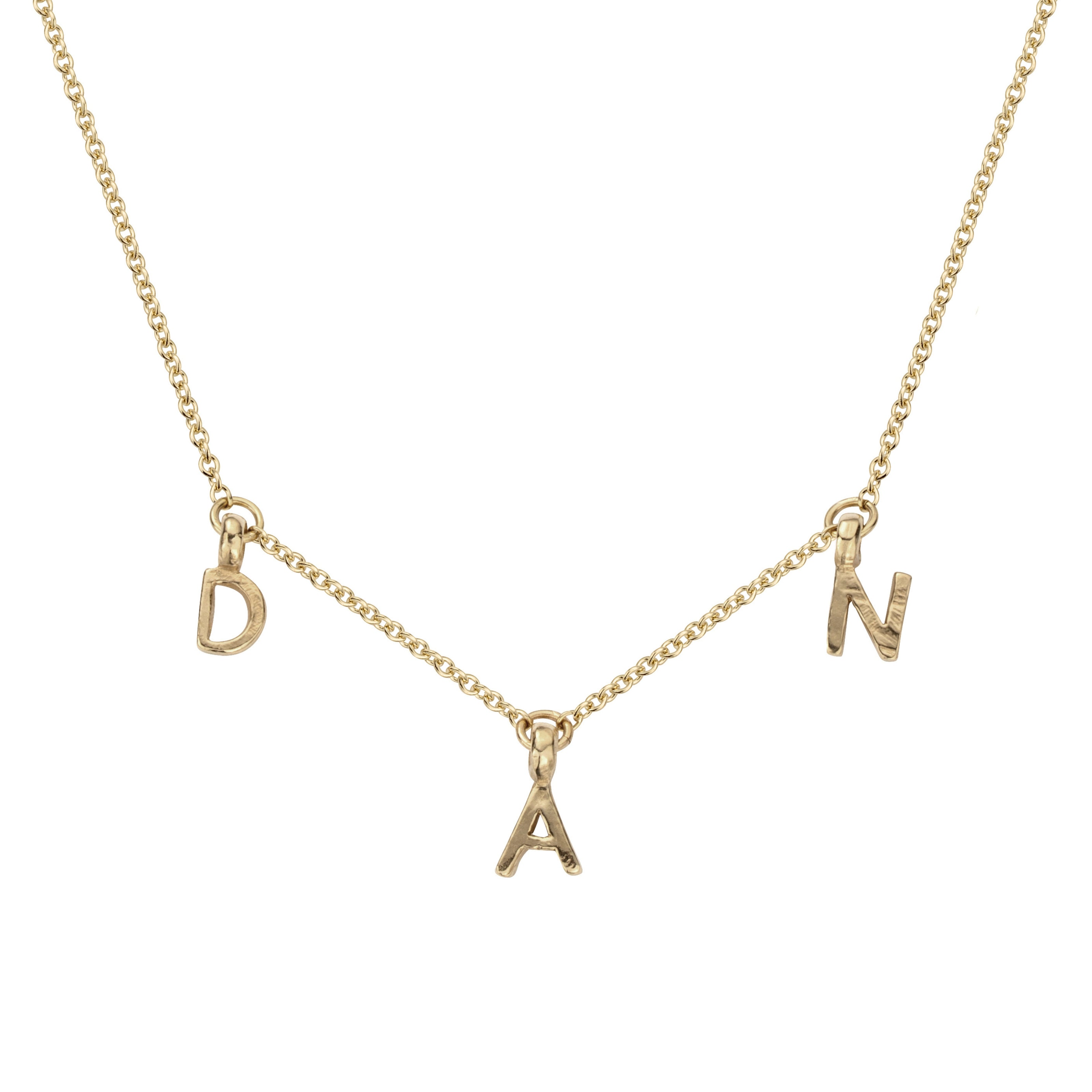 Gold Fixed Alphabet Necklace