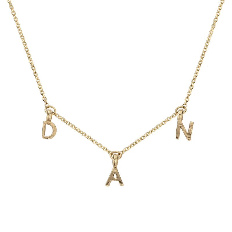 Gold Fixed Alphabet Necklace