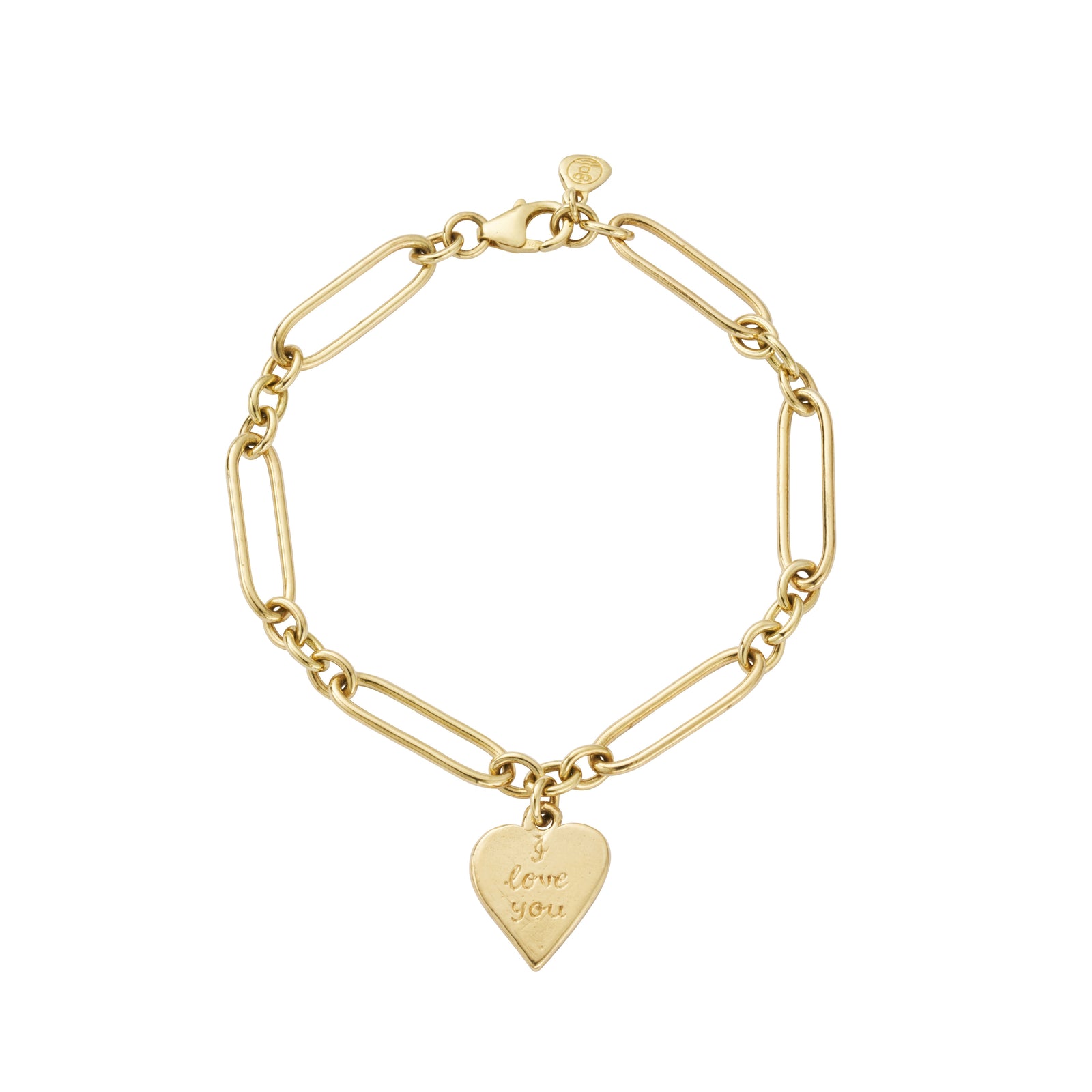 Gold 'I Love You' Love Token Bracelet