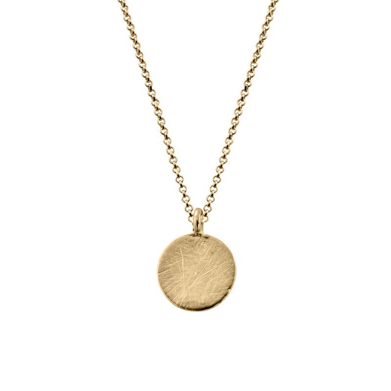 Gold Large Moon Necklace