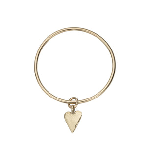Gold Maxi Heart Bangle