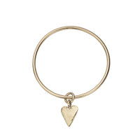 Gold Maxi Heart Bangle