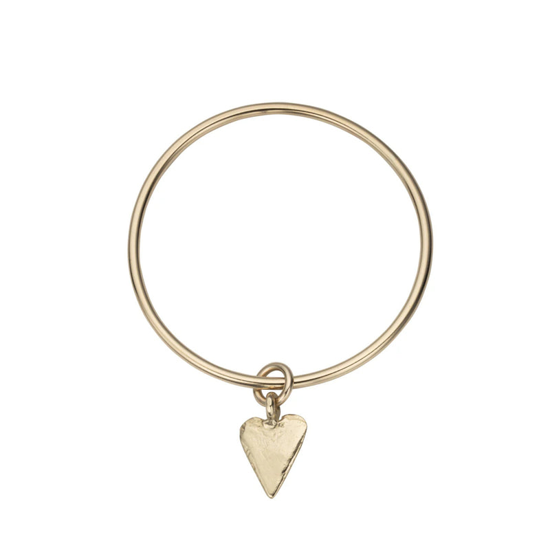 Gold Maxi Heart Bangle