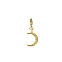 Gold Medium Crescent Moon Lobster Charm