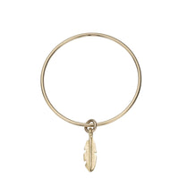 Gold Medium Feather Bangle