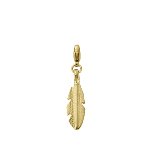 Gold Medium Feather Lobster Charm