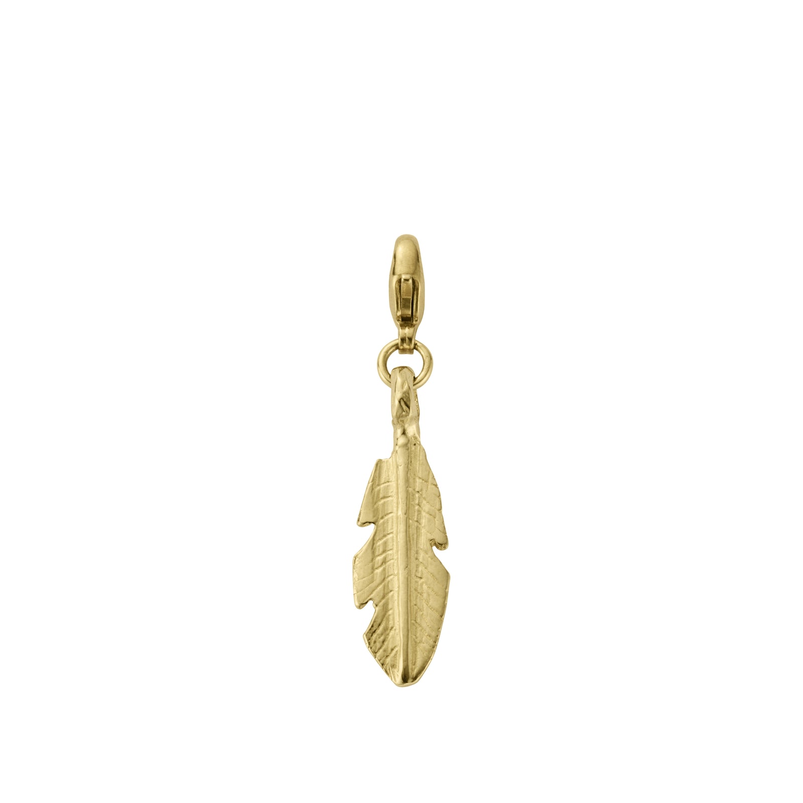 Gold Medium Feather Lobster Charm