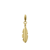 Gold Medium Feather Lobster Charm