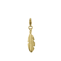 Gold Medium Feather Lobster Charm
