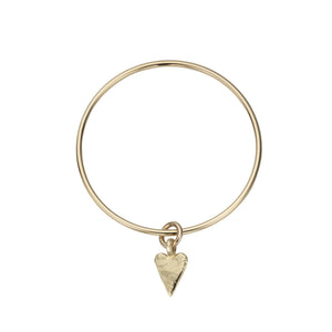 Gold Medium Heart Bangle