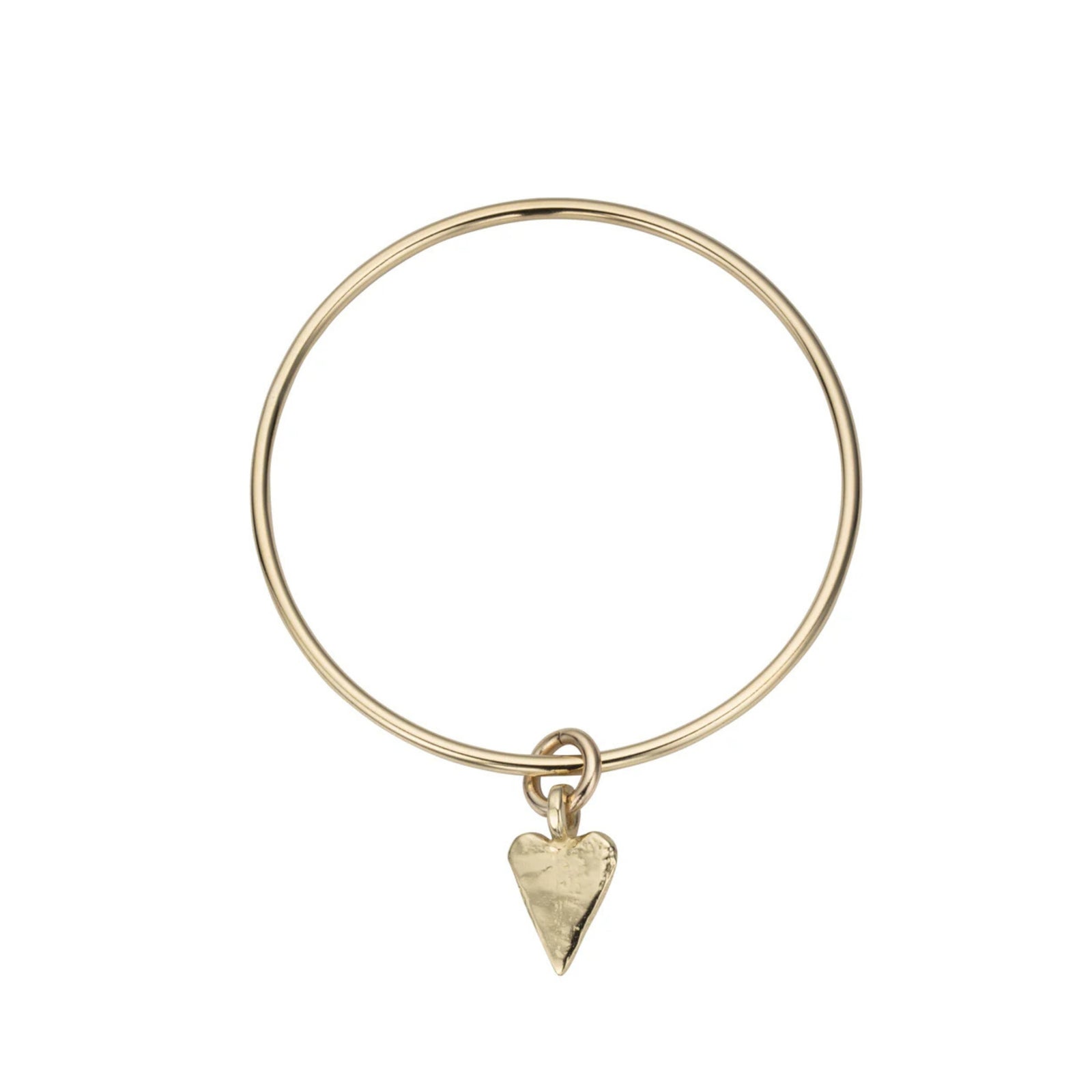 Gold Medium Heart Bangle