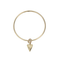 Gold Medium Heart Bangle