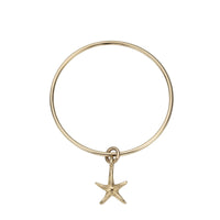 Gold Medium Starfish Bangle