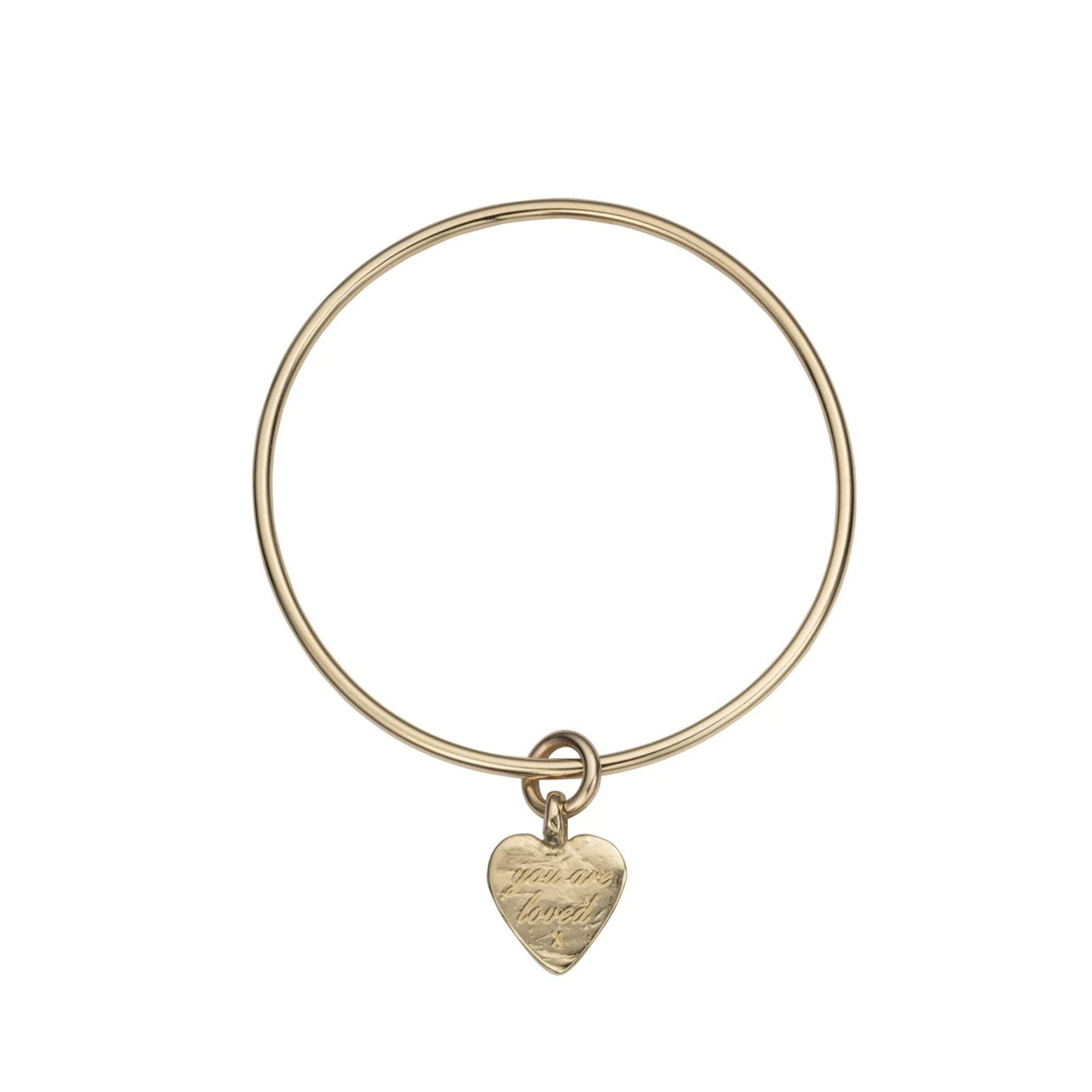 Gold Medium You are Loved Bangle