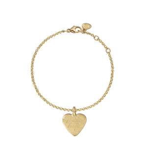 Gold Medium You Are Loved Chain Bracelet