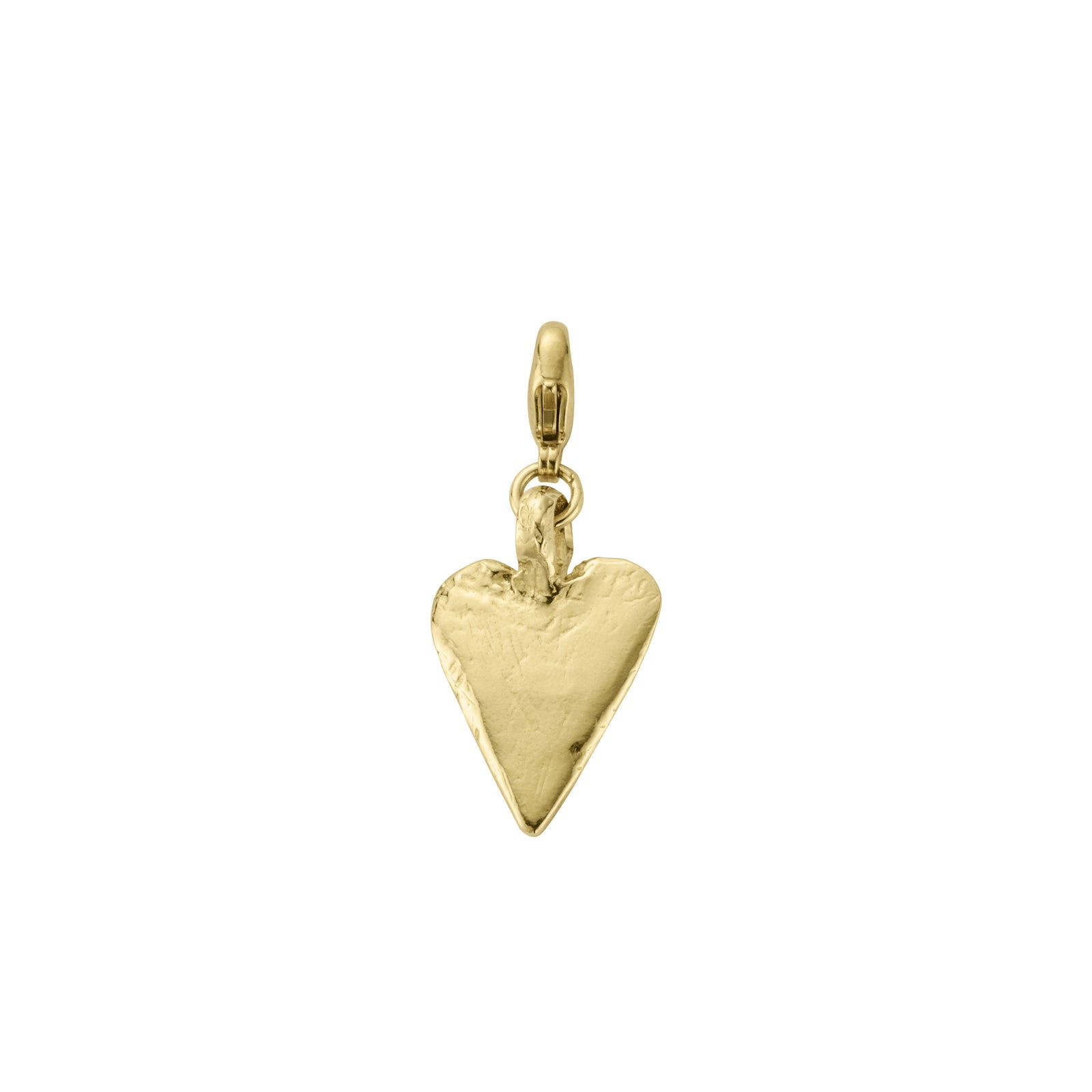 Gold Midi Heart Lobster Charm