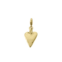Gold Midi Heart Lobster Charm