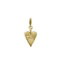 Gold Midi Heart Lobster Charm