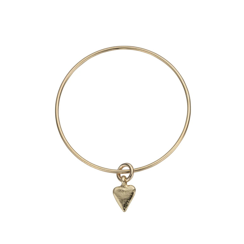Gold Mini Heart Bangle