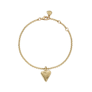 Gold Mini Heart Chain Bracelet