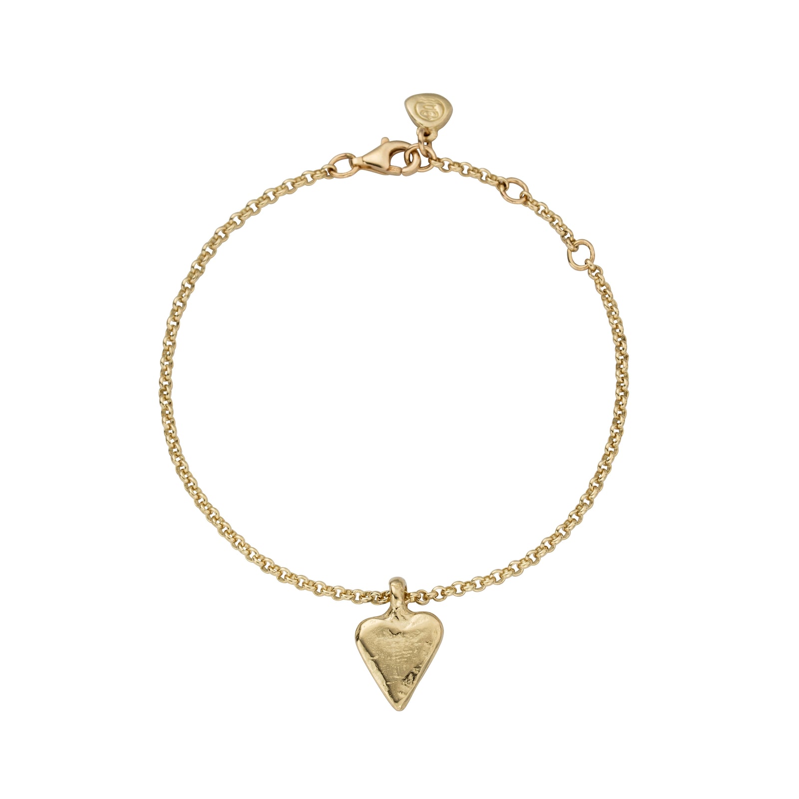 Gold Mini Heart Chain Bracelet