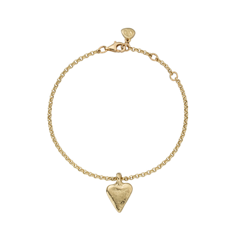 Gold Mini Heart Chain Bracelet