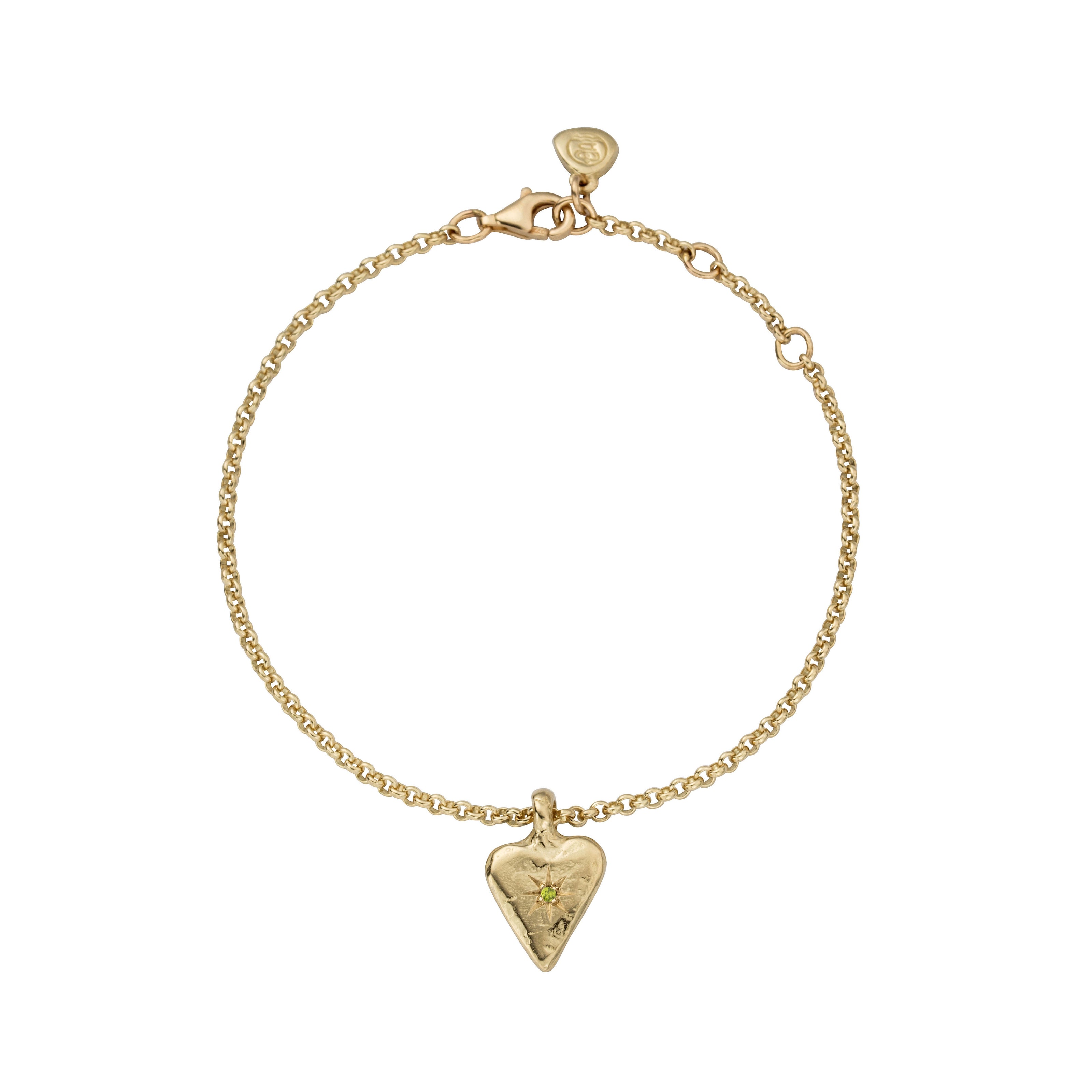 Gold Mini Heart Chain Bracelet