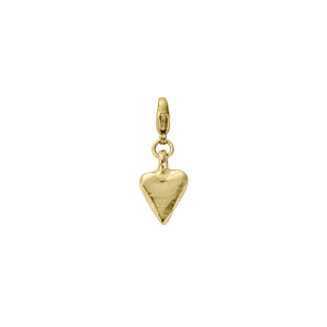 Gold Mini Heart Lobster Charm