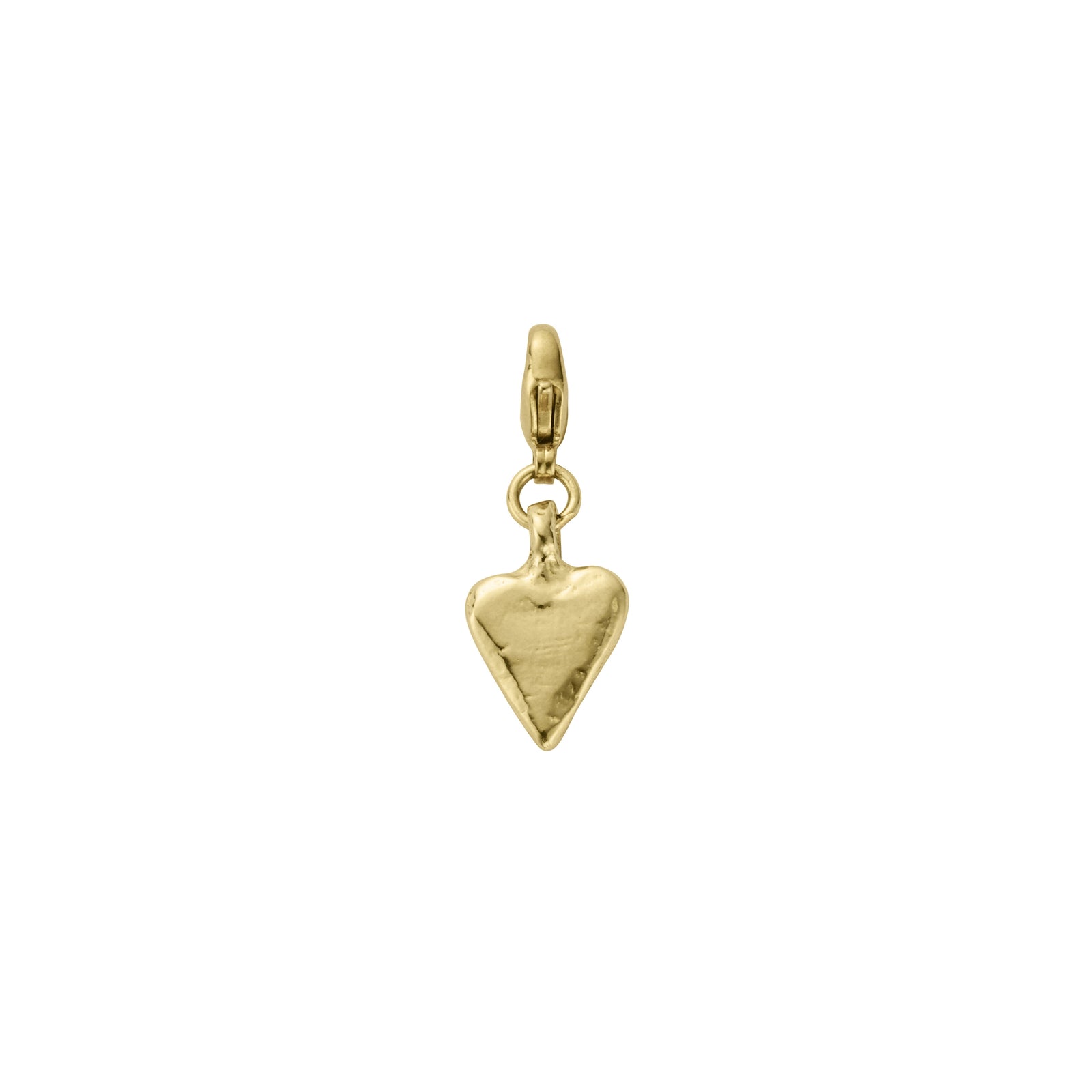 Gold Mini Heart Lobster Charm