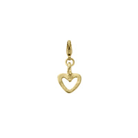 Gold Mini Open Heart Lobster Charm