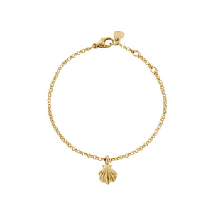 Gold Scallop Shell Chain Bracelet