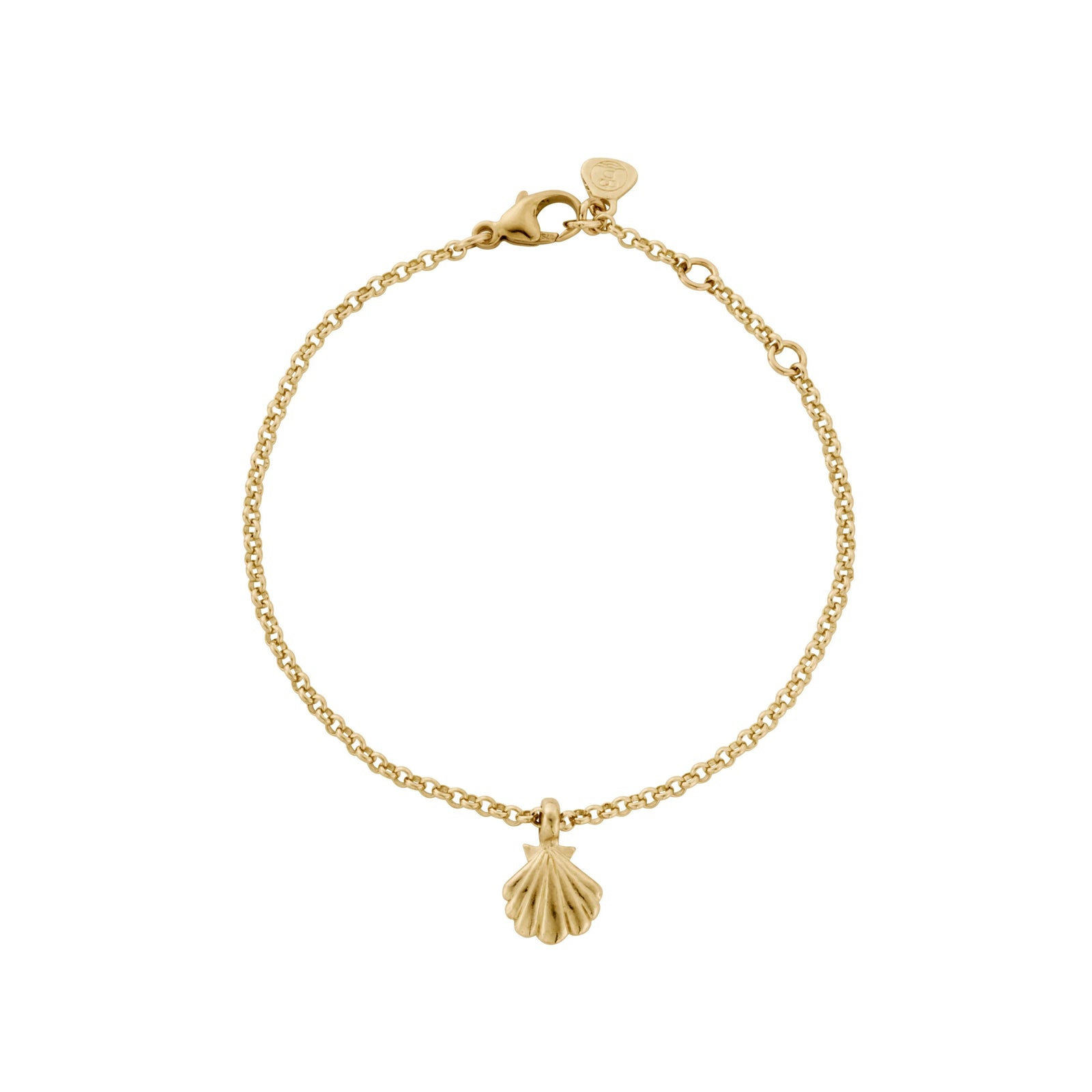 Gold Scallop Shell Chain Bracelet