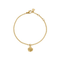 Gold Scallop Shell Chain Bracelet