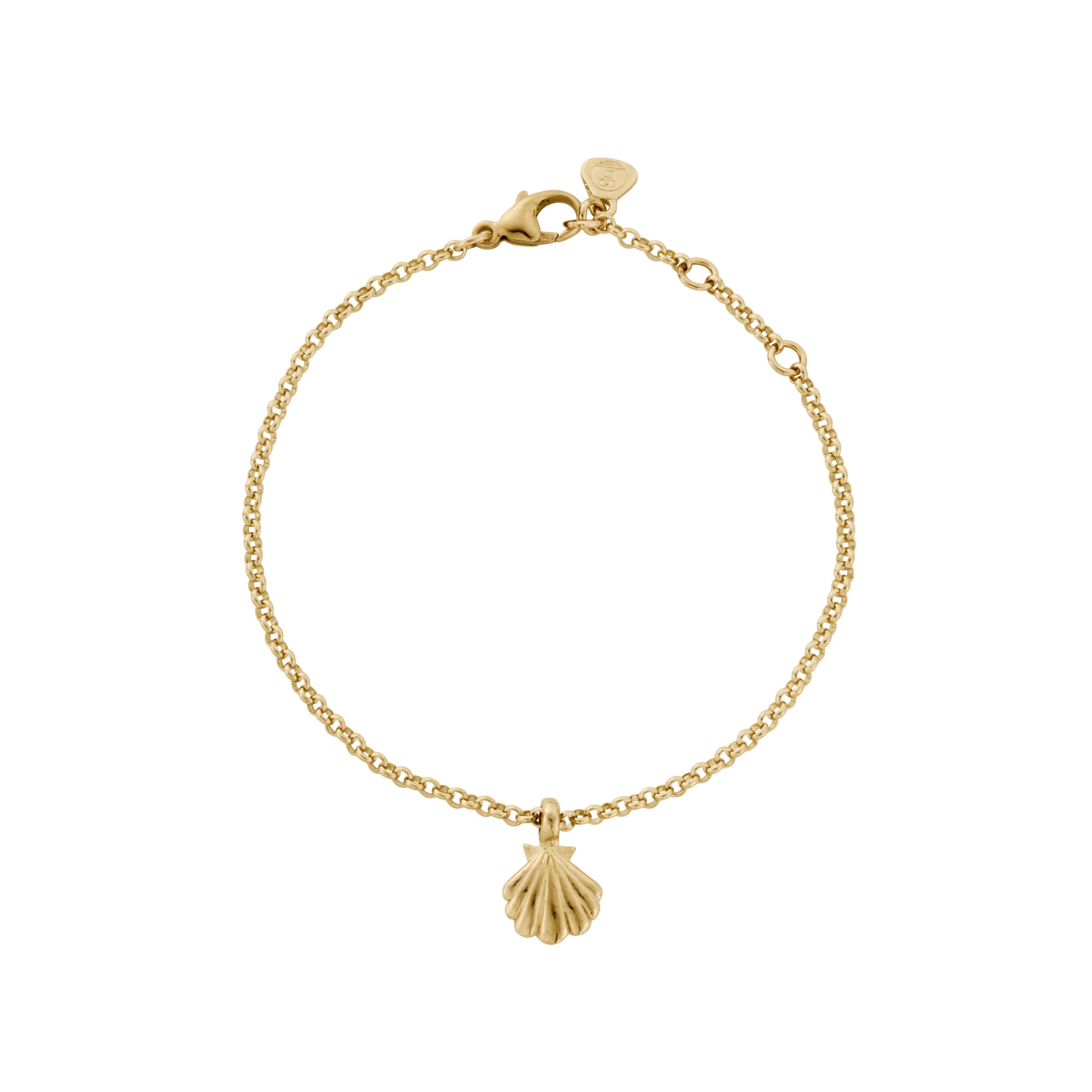 Gold Scallop Shell Chain Bracelet